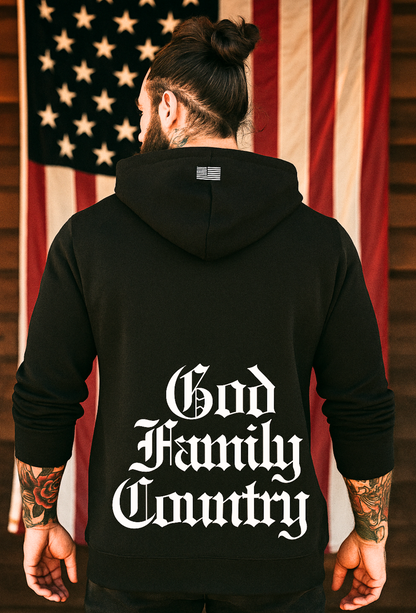 GOD, FAMILY, COUNTRY HOODIE